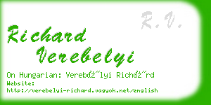 richard verebelyi business card